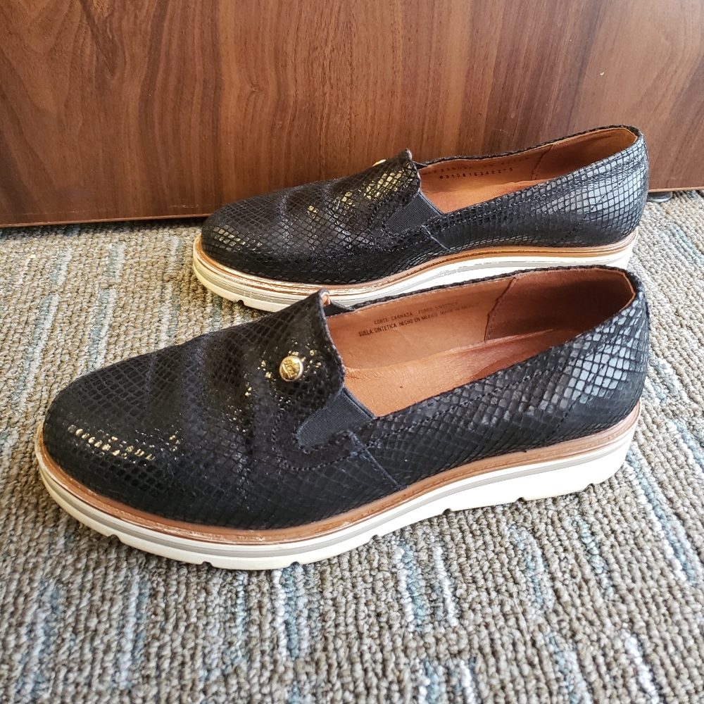Flexi - Comfort Casual Platform Shoe/Wedge Loafer - Women Size 6 1/2USD - Picture 4 of 6